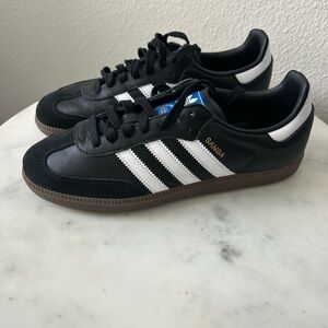 Adidas Samba Black Leather Sneakers